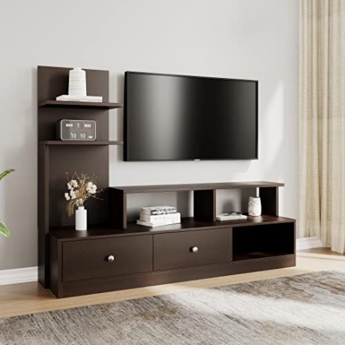 @home by Nilkamal Aroy Engineered Wood TV Unit with Shelving Storage TV Unit (Wenge) @home by Nilkamal Aroy Engineered Wood TV Unit with Shelving Storage TV Unit (Wenge)