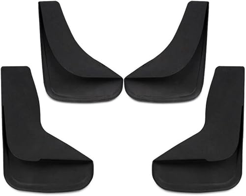 WEARFT 4 protectores contra salpicaduras de MUD se adaptan a la parte delantera y trasera universales, incluye accesorios (negro)