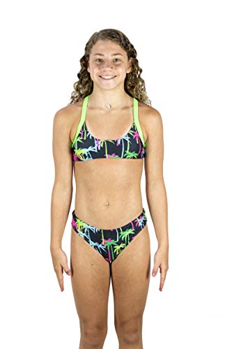 Sunkini Juvenil Nixie Swim - Palms Tamanho:14A;Cor:Preto;Gênero:Feminino