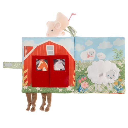 Image of Stephen Joseph, Soft Fabric Book, Soft Activity Baby Book - 6 Sensory Filled Pages, Sensory Toys for Babies and Toddlers, Farm