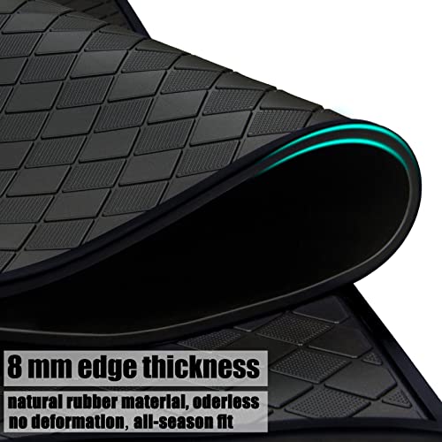 Techinovat Golf Cart Mat Full Coverage Floor Liner Fits Ezgo Txt(1994+), Express S4(2012-2020), Workhorse Gas And Electric，Valor - Black Trim/Red Trim #TOP4