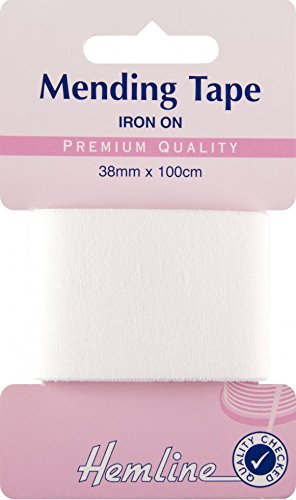 Hemline Iron-On Mending/Repair Tape 100cmx38mm White