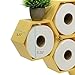 EXCELLO GLOBAL PRODUCTS Honeycomb Toilet Paper Holder with Bees - Holds 9 Rolls - Multiple Configurations, Yellow