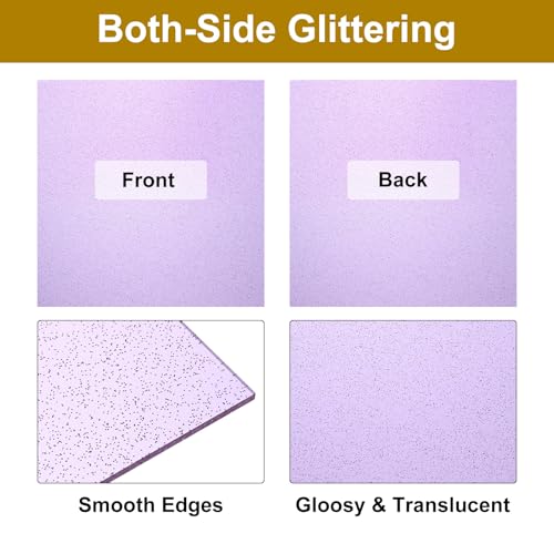 Image of MECCANIXITY 3Pcs Purple Glitter Acrylic Sheets 1 /8 inch Thickness 12 inch x 12 inch Glossy PMMA Fluorescent Plastic Sheets Extruded Translucent Blanks for DIY Art Crafting Laser Cutting & Engraving
