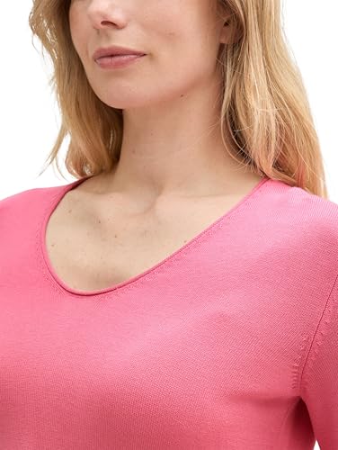 Tom Tailor Damen Strickpullover mit V-Ausschnitt