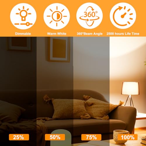 Jaenmsa G9 Halogen Light Bulbs, 40W 2700K Warm White 230V Dimmable Capsule Bulbs, Non-Flicker, 12 Pack