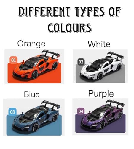 Image of 1:32 Maclaren Senna Sports Model Exclusive Alloy Diecast Pull Back Toy car with Openable Doors & Light Music Toys for Kids Boy Girl Gift (:32 Maclaren Senna -Random Color)