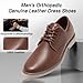 Orthopedic Business Leather Dress Shoes: Cushion Arch Support Flat Feet Formal Plain Toe Office Work Patent Tuxedo Oxfords, Soft Plantar Fasciitis Diabetic Casual Fashion Sneakers Brown Size 9