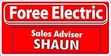 Gear Tatz - Foree Electric, Sales Adviser Shaun - Car Magnet - 3 x 6 inches - Professionally Made in USA - Magnetic Car Decal