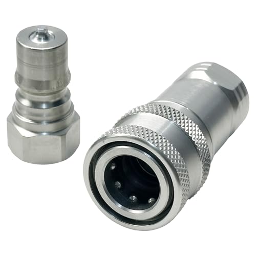 Image of Replacement for Kubota 7J612-66323 K2581-66220 Hydraulic Quick Coupler Set, 1 /4 inch NPT Thread, Male & Female Coupler, Fit for BX B L Series Tractors