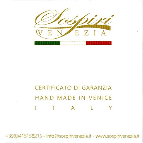 Sospiri Venezia Crucifix in Murano Glass Decorated Religious Wall Cross Objects Venice Gift Idea Made in Italy,6,69