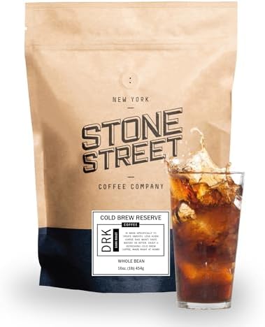 Stone Street Colombian Cold Brew Whole Bean Coffee, Dark Roast, 1 Lb