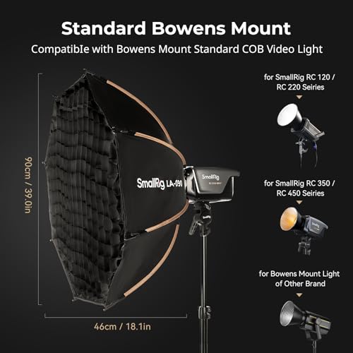 Image of SmallRig 35 inch Bowens Mount Softbox Photography Lighting Kit, Quick Release