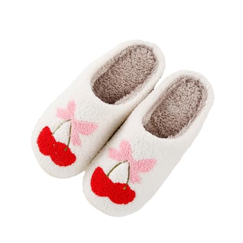 Image of Women's Men's Happy Face Heart-shaped Cat Slippers - Retro Leopard Print, Memory Foam, Soft Plush, Warm, Anti-Slip Home Shoes