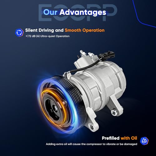 Image of ECCPP AC Compressor Direct Fit for Jeep Grand Cherokee V8 4.7L 2008-2010