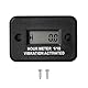 NInE-ROnG Vibration Digital Betriebsstundenzähler Selbstbetriebenes Messgerät Wasserdicht IP68 für Luftkompressor Minitraktor (Black)