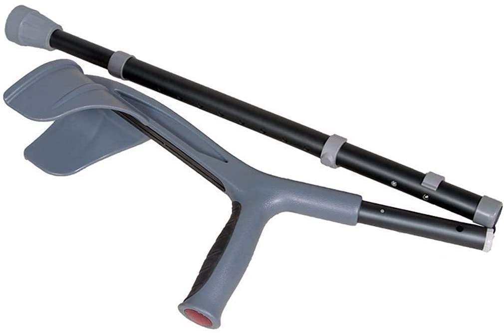 Muletas de antebrazo Bastón Ajustable Muleta Codo Bastón Plegable Bastón retráctil Codo Ajustable en Altura, Adecuado para muletas rehabilitadas y viajeros Muleta de Brazo Liviana