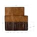 Hide & Drink, Leather Snap Tool Roll Up Bag (14 Slots), Portable Carry Case for Barbers, Salon Storage Organizer Pouch, Classic Vintage Style, Handmade (Bourbon Brown)