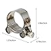 GANAZONO 4pcs Stainless Steel T-bolt Hose Clamp Heavy Duty Adjustable Pipe Strap Clamps for Oil Water and Gas Hoses and for Automotive and Industrial Use
