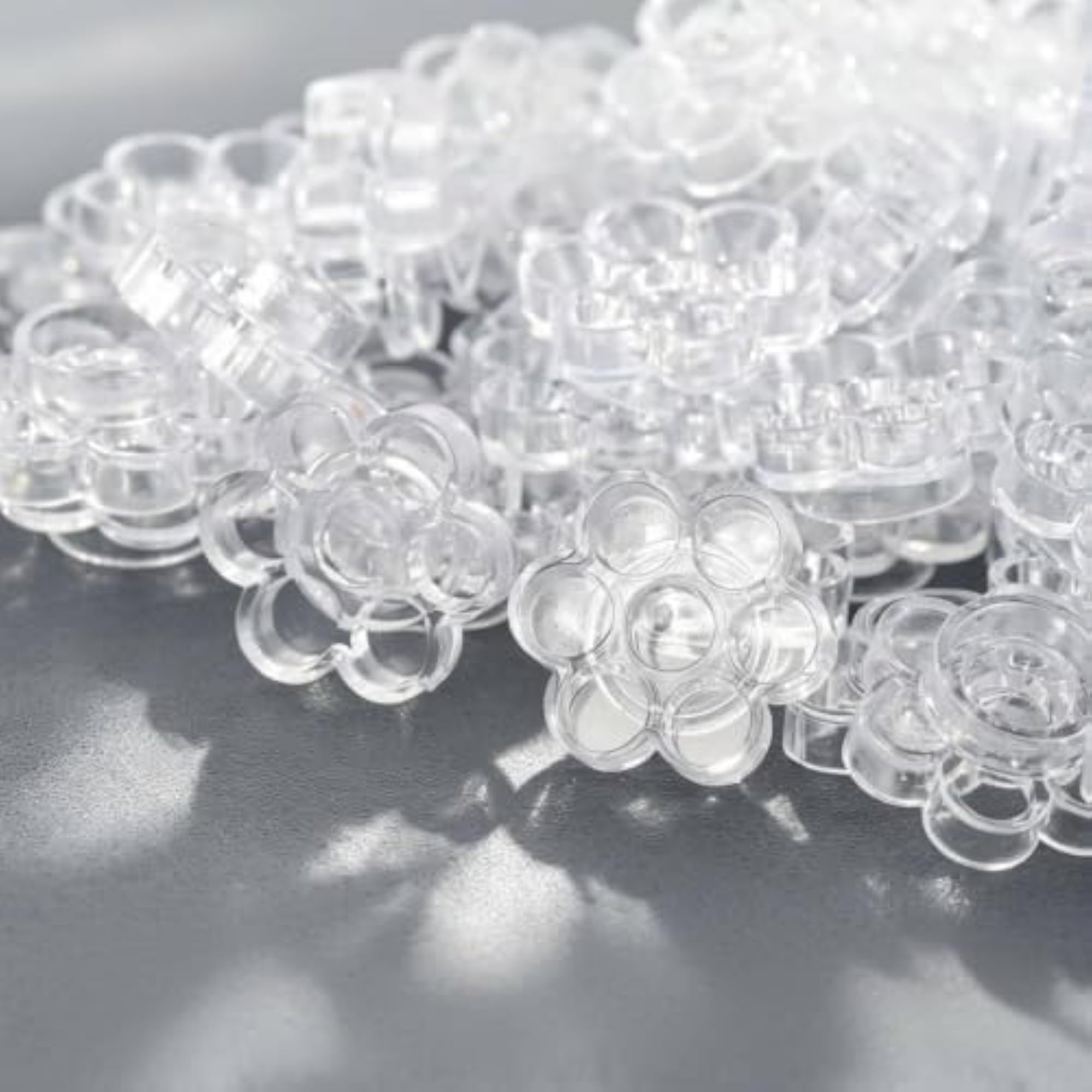 100 Pieces Reusable Transparent Flower Glue Cup