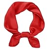 BSBUY Pañuelo Cuello Mujer, 70x70cm Pañuelo Cuadrado Sedoso para Mujer, Pañuelo de Seda Ligero, Pañuelo Rojo Cuello, Pañuelo Elegante, Regalo para Mujer