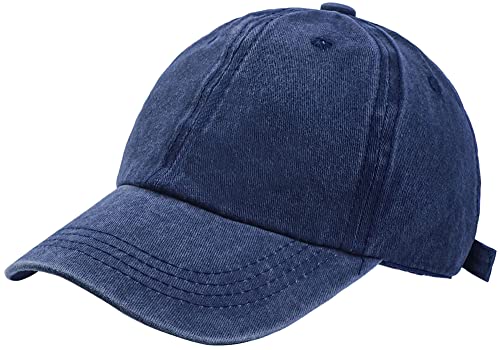 Eohak Kids Distresed-Washed Baseball Hat Infant Toddler Baby Boy Girl Hats Distresed For 2-8 Years Navy #TOP6