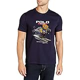 Polo Ralph Lauren Camiseta para Hombre Polo Bear Racing (M, Navy)