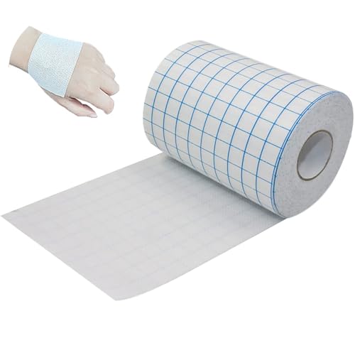 JDCMEI Envoltura Médica, 10cmX10m Cinta Adhesiva Médica Flexible y Transpirable, Vendaje de Cinta de Fijación Médica Cinta Adhesiva Médica en Tela No Tejida para Fijación de Yesos y Cuidado de Heridas