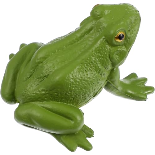 TOYANDONA Miniature Frog Figurine, Plastic Frog Statue Models Wild Animal Jungle Toys for Kids, Fairy Garden Ornament for Patio Yard Micro Landscape Decor Educational Toy