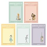 モノライク ドロシー スティッキー Dorothy sticky-it - 5セット粘着メモ用紙 50シートお互い違うデザイン5種セット