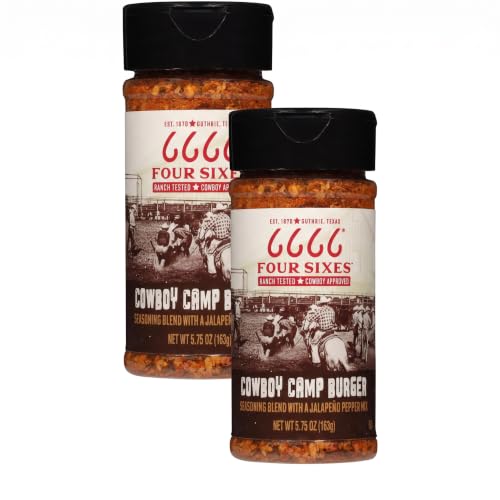 Four Sixes Cowboy Camp Burger Seasoning, 5.75 oz