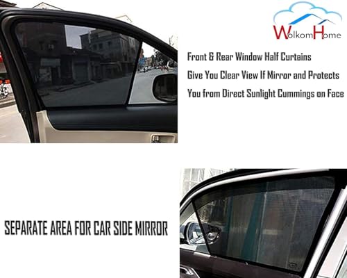 Image of WolkomHome Car Accessories Fix Curtain Window Shades Half Curtains Sunshade for Dzire 2024