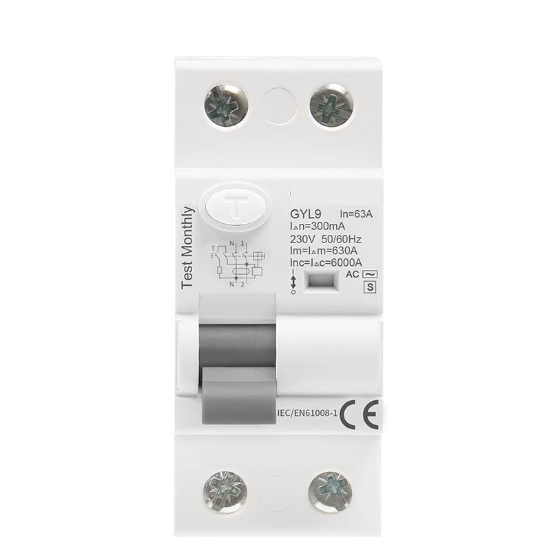 Disjoncteur GYL9 AC-S 4P 63A 300mA temporisé électromagnétique pour tableau