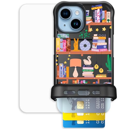Scooch for iPhone 15 Wallet Case Card Holder, Wingmate, Little Library