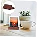 SHINEOFI Multi-Purpose Wooden Stand for Calendar Phone Rustic Cellphone Holder Double-Slot Design Sturdy Base for Postcards Cards Desktop Accessory for Home Office