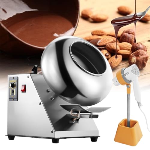 Máquina Eléctrica Para Recubrir Azúcar Y Pulir Chocolate, Pulidora, Recubrimiento, Secado, Laminado, Con Ajuste De Velocidad Y Calentamiento, Mezcladora De Tambor Para Frutos Secos Y Alimentos