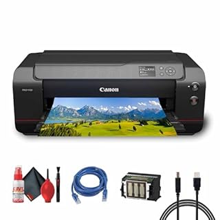 Canon imagePROGRAF PRO-1100 Professional 17" Wireless Inkjet Photo Printer (6856C002) + Cleaning Kit + Printer Cable + Ethernet Cable