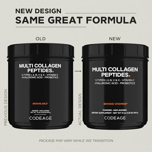Codeage Multi Collagen Peptides + Probiotics Black Edition 21oz — view 3