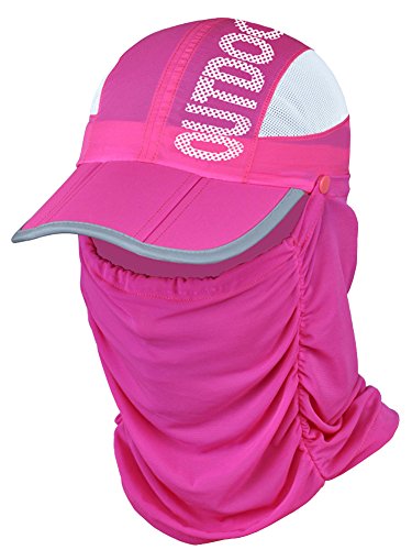 X&F Women's Outdoor Quick Dry Cycling UV Protective Balaclavas Fishing Baseball Cap Plum
