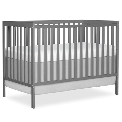 Image of Dream On Me Synergy 5-in-1 Convertible Crib in Steel Grey, Greenguard Gold Certified