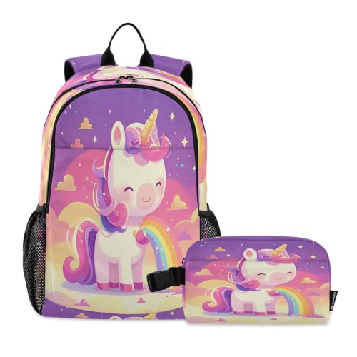 Sac à dos licorne durable et étanche avec son kit repas isotherme