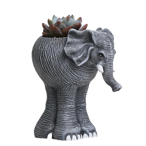 Maceta para plantas de elefante, jardinera en forma de elefante - Estatua de maceta para jardinera de interior,Macetas suculentas Jardinera de interior con elefante para balcón, alféizar, jardín