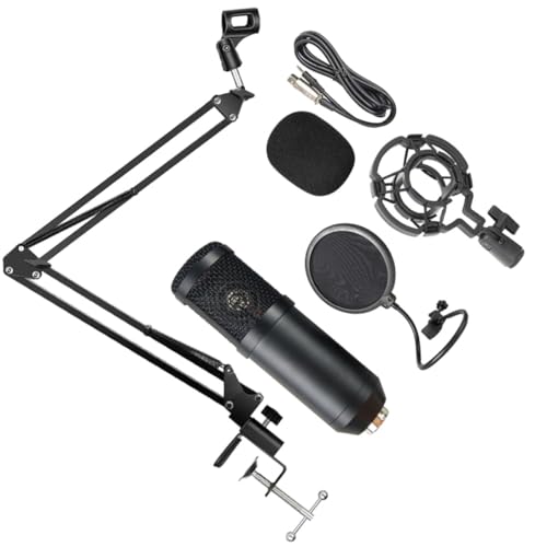 Yardwe 1Set Condenser Microphone for Streaming Podcasting Cardioid Pickup for Vocal Recording Plug and Play Design Compatible with Audio Interfaces