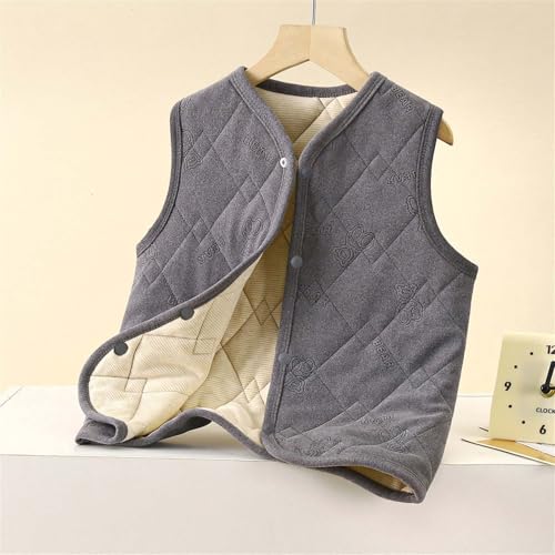 Girl's Oversized Quilted Vest Lightweight Button Down Soft Vests Warm Padded Outerwear Sleeveless Vests 4-16 Years2