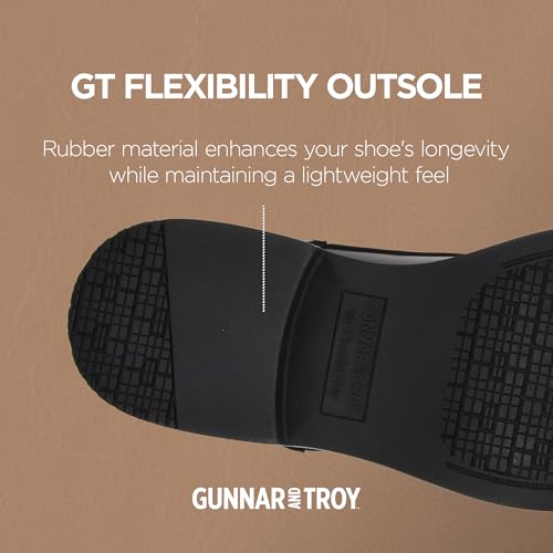 Gunnar and Troy Thorsson Oxford Mens Dress Shoes | PU Leather Classic Wingtip Oxford for Men | Cushioned Dual Density Footbed Tuxedo Shoes | Ironhide Black4