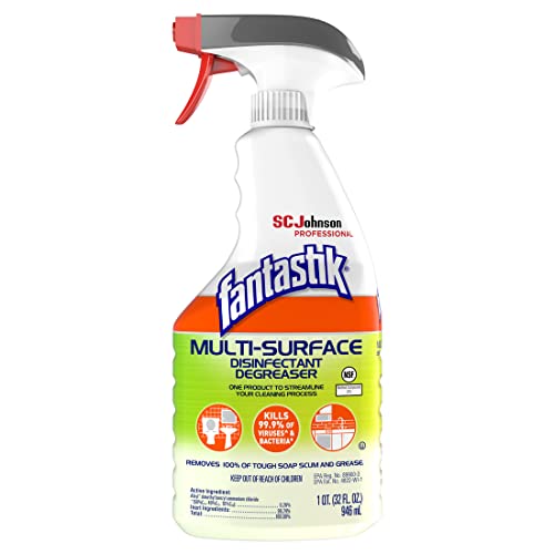 Image of SC Johnson Professional Fantastik Disinfectant Multi-Surface Cleaner Spray Bottle 8, Ounce (Pack of 8), Fresh, 32 Fl Oz