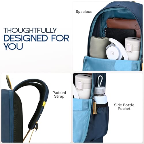 Image of Aristocrat Lava 17 Inch Compatible Laptop Backpack 25L | Premium Durable Fabric | 2 Compartments with Side Bottle Pocket | Padded Backpanel | Office & Travel Backpack for Men & Women