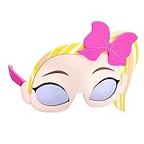 Sun-Staches Jojo Siwa Lil' Sunglasses, Mask Costume Accessory, Pink Bow & Iconic Ponytail, UV 400, One Size Fits Most Kids