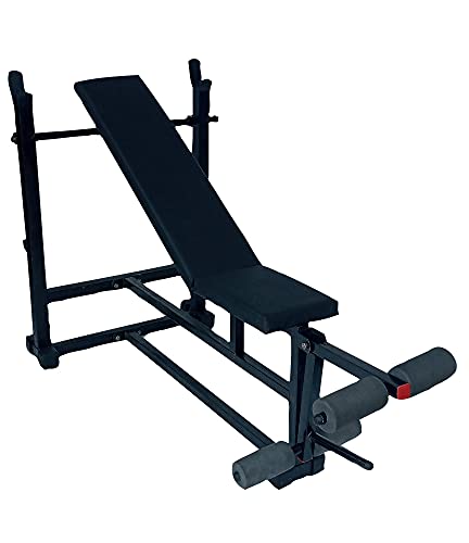Image of SPIRO Heavy Duty 3in1 Double Support (Incline /Decline /Flat) Weightlifting Bench with Leg Curl /Utility Exercise Bench for Weight Strength Training &Home Gym