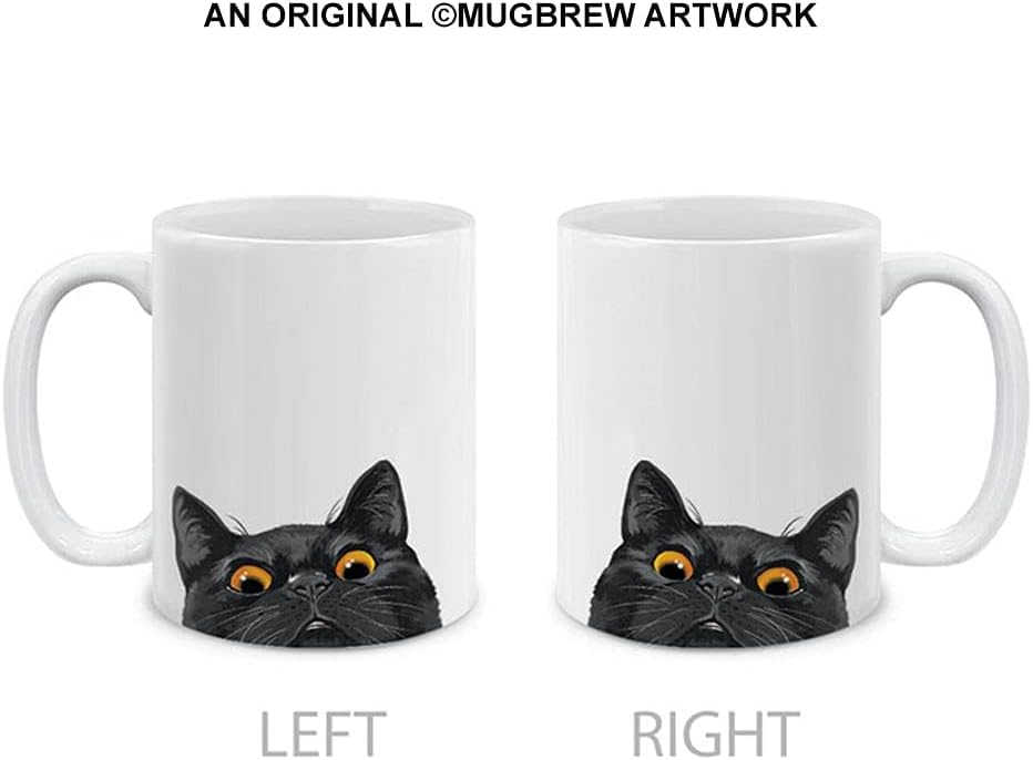 MUGBREW Black Bombay Kitten Cat Ceramic Coffee Mug Tea Cup, 11 OZ image 2